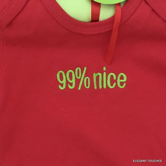 Mud Pie Baby's First Christmas 3-6 mos One Piece Naughty or Nice Boy Girl - Picture 5 of 8